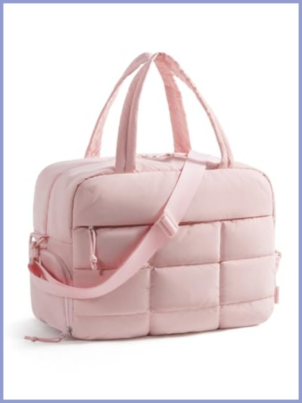 Water Resistant Nylon Gym Duffel Bag with Shoe Compartment